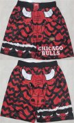 Men's Chicago Bulls Black Red Shorts (Run Small) Cheap Wholesale