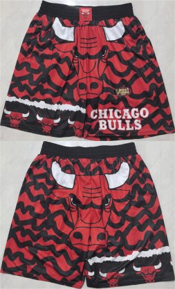 Men\'s Chicago Bulls Black Red Shorts (Run Small) Cheap Wholesale
