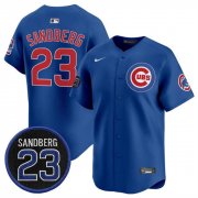 Men's Chicago Cubs #23 Ryne Sandberg Royal 'Ryne Sandberg Tribute' Vapor Limited V2 Stitched Baseball Jersey Cheap Wholesale