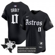 Men's Houston Astros #0 Orbit Black 'Gothic Edition' Vapor Limited Stitched Baseball Jersey Cheap