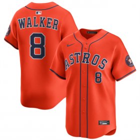 Men\'s Houston Astros #8 Christian Walker Orange 2025 Alternate Limited Stitched Baseball Jersey