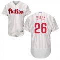 Wholesale Cheap Phillies #26 Chase Utley White(Red Strip) Flexbase Authentic Collection Stitched MLB Jersey
