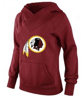 Wholesale Cheap Women\'s Washington Redskins Logo Pullover Hoodie Red