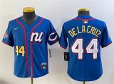 Cheap Women's National League #44 Elly De La Cruz Blue 2025 All-Star Edition Limited Stitched Baseball Jersey(Run Small)