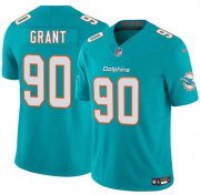 Men's Miami Dolphins #90 Kenneth Grant Aqua 2025 Draft F.U.S.E. Vapor Limited Football Stitched Jersey Cheap