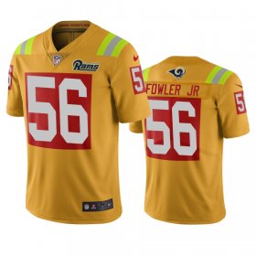 Wholesale Cheap Los Angeles Rams #56 Dante Fowler Jr Gold Vapor Limited City Edition NFL Jersey