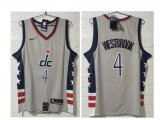 Wholesale Cheap Men's Washington Wizards #4 Russell Westbrook NEW Grey 2021 City Edition NBA Swingman Jersey