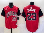 Cheap Men's Chicago White Sox #23 Michael Jordan Red Black 2025 City Connect Limited Stitched Baseball Jersey