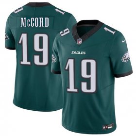 Cheap Men\'s Philadelphia Eagles #19 Kyle McCord Green 2025 Draft New F.U.S.E. Vapor Untouchable Limited Football Stitched Jersey