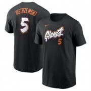 Cheap Men's San Francisco Giants #5 Mike Yastrzemski Anthracite 2025 City Connect Fuse Name & Number T-Shirt