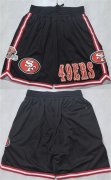 Men's San Francisco 49ers Black Shorts (Run Small) Cheap Wholesale