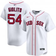 Men's Boston Red Sox #54 Lucas Giolito White 2024 Home Limited Stitched Baseball Jersey