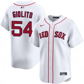 Men\'s Boston Red Sox #54 Lucas Giolito White 2024 Home Limited Stitched Baseball Jersey