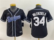 Cheap Youth Los Angeles Dodgers #34 Fernando Valenzuela Black Stitched Baseball Jersey