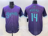 Men's Arizona Diamondbacks #14 Gabriel Moreno Purple 2025 City Connect Limited Stitched Baseball Jersey Cheap