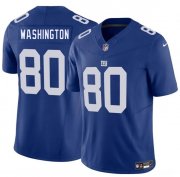 Cheap Men's New York Giants #80 Montrell Washington Blue 2025 F.U.S.E. Vapor Untouchable Limited Football Stitched Jersey