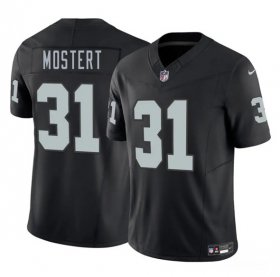 Men\'s Las Vegas Raiders #31 Raheem Mostert Black 2025 F.U.S.E. Vapor Football Stitched Jersey Cheap
