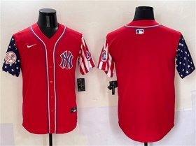 Cheap Men\'s New York Yankees Blank Red American Style Limited Stitched Baseball Jersey