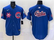 Cheap Men's Chicago Cubs Team Big Logo Royal 2025 Tokyo Series Limited Stitched Baseball Jersey