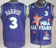 Wholesale Cheap NBA 1995 All-Star #3 Dana Barros Purple Swingman Throwback Jersey