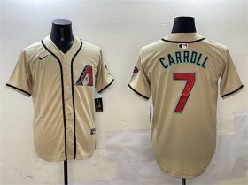 Men\'s Arizona Diamondbacks #7 Corbin Carroll Gold Limited Stitched Baseball Jersey Cheap
