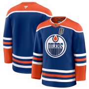 Men's Edmonton Oilers Blank Royal 2025 Stanley Cup Final Patch Stitched Hockey Jersey Cheap