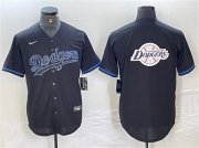 Cheap Men's Los Angeles Dodgers Team Big Logo Black Fashion Stitched Baseball Jersey