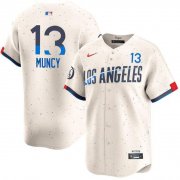 Men's Los Angeles Dodgers #13 Max Muncy Cream 2024 City Connect Limited Stitched Baseball Jersey Cheap Wholesale