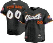 Cheap Men's San Francisco Giants Customized Black 2025 City Connect Limited Jersey
