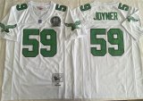 Cheap Men's Philadelphia Eagles #59 Seth Joyner White Throwback Stitched Football Jersey