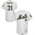 Wholesale Cheap Mets #31 Mike Piazza White(Blue Strip) Flexbase Authentic Collection Memorial Day Stitched MLB Jersey