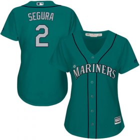 Wholesale Cheap Mariners #2 Jean Segura Green Alternate Women\'s Stitched MLB Jersey