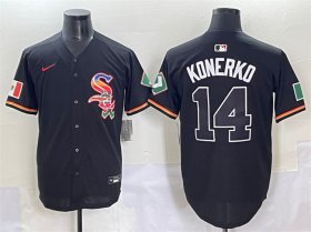 Men\'s Chicago White Sox #14 Paul Konerko Black Mexico Limited Stitched Jersey