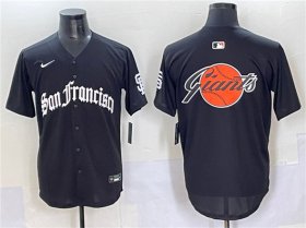Cheap Men\'s San Francisco Giants Team Big Logo Black \'Gothic Fog Edition\' Vapor Premier Limited Stitched Jersey