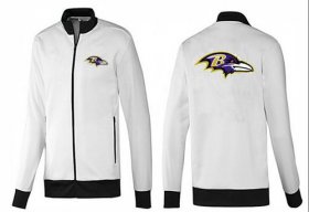 Wholesale Cheap NFL Baltimore Ravens Team Logo Jacket White_1