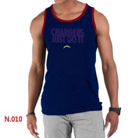 Wholesale Cheap Men\'s Nike NFL Los Angeles Chargers Sideline Legend Authentic Logo Tank Top Dark Blue_1