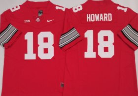 Cheap Men\'s Ohio State Buckeyes #18 Will Howard Red 2025 F.U.S.E. Limited Stitched Jersey