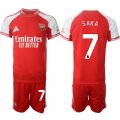 Men's Arsenal F.C #7 Bukayo Saka Red 2025 Home Soccer Jersey Suit Cheap