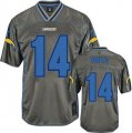 Wholesale Cheap Nike Chargers #14 Dan Fouts Grey Youth Stitched NFL Elite Vapor Jersey
