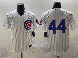 Men's Chicago Cubs #44 Anthony Rizzo White Cool Base Stitched Baseball Jersey Cheap