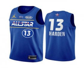 Wholesale Cheap Men\'s 2021 All-Star #13 James Harden Blue Eastern Conference Stitched NBA Jersey