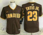 Men's San Diego Padres #23 Fernando Tatis Jr Brown Limited Stitched Jersey Cheap