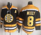 Wholesale Cheap Bruins #8 Cam Neely Black/Yellow CCM Throwback New Stitched NHL Jersey