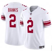 Cheap Men's New York Giants #2 Deonte Banks White 2025 F.U.S.E. Vapor Untouchable Limited Football Stitched Jersey