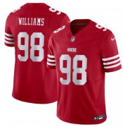 Cheap Men's San Francisco 49ers #98 Mykel Williams Red 2025 Draft F.U.S.E. Vapor Untouchable Limited Football Stitched Jersey