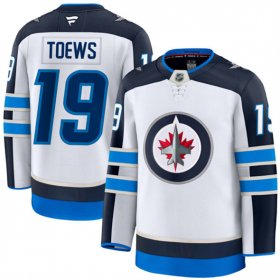 Men\'s Winnipeg Jets #19 Jonathan Toews White 2024-25 Away Stitched Hockey Jersey
