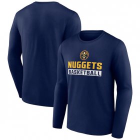 Men\'s Denver Nuggets Navy Let\'s Go Long Sleeve T-Shirt