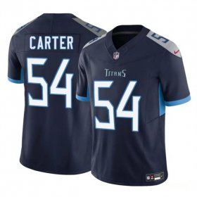 Men\'s Tennessee Titans #54 Lorenzo Carter Navy 2025 F.U.S.E. Vapor Limited Football Stitched Jersey Cheap
