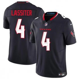 Men\'s Houston Texans #4 Kamari Lassiter Navy 2025 F.U.S.E. Vapor Limited Football Stitched Jersey