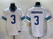 Men's Seattle Seahawks #3 Nick Emmanwori White F.U.S.E. Throwback Vapor Limited Football Stitched Jersey Cheap Wholesale